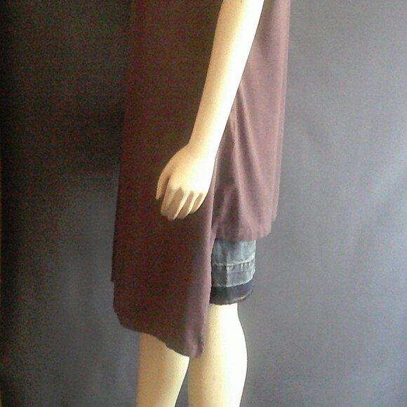 Bryn Walker Taupe Brown Hi Low Large Pocket Long Vest M - Picture 8 of 12